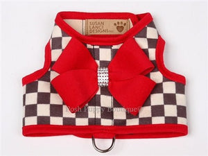 Susan Lanci Contrasting Trim Bailey Harnesses - Windsor Check Collection - Posh Puppy Boutique