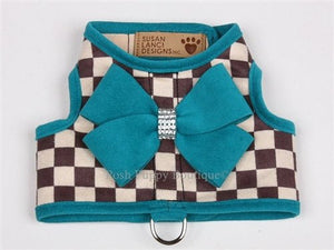 Susan Lanci Contrasting Trim Bailey Harnesses - Windsor Check Collection - Posh Puppy Boutique