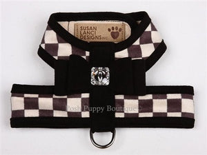 Susan Lanci Contrasting Trim Tinkie Harnesses - Windsor Check Collection - Big Bow Style in Many Colors - Posh Puppy Boutique