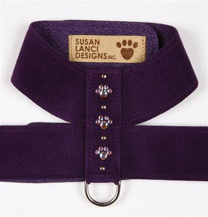 Susan Lanci Crystal Paw Collection Tinkie Ultrasuede Dog Harnesses - Many Colors - Posh Puppy Boutique