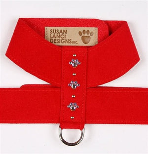 Susan Lanci Crystal Paw Collection Tinkie Ultrasuede Dog Harnesses - Many Colors - Posh Puppy Boutique