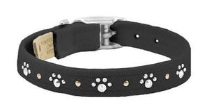 Susan Lanci Crystal Paws Ultrasuede Collars in Many Colors - Posh Puppy Boutique