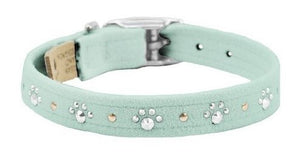 Susan Lanci Crystal Paws Ultrasuede Collars in Many Colors - Posh Puppy Boutique