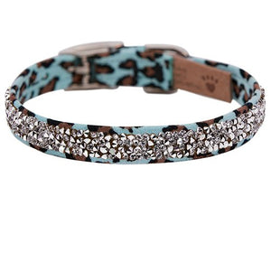 Susan Lanci Crystal Rocks Collar - Jungle Print Collection - Posh Puppy Boutique