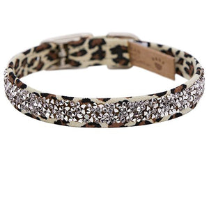 Susan Lanci Crystal Rocks Collar - Jungle Print Collection - Posh Puppy Boutique