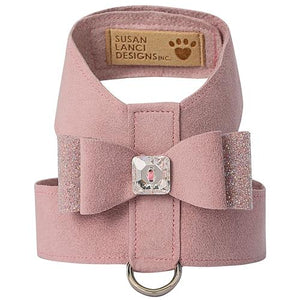 Susan Lanci Crystal Stellar Big Bow Tinkie Harness in Rosewood - Posh Puppy Boutique