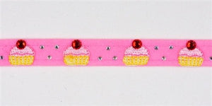 Susan Lanci Cupcake Collection Ultrasuede Dog Collars - Many Colors - Posh Puppy Boutique