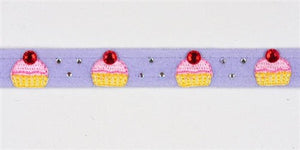 Susan Lanci Cupcake Collection Ultrasuede Dog Collars - Many Colors - Posh Puppy Boutique