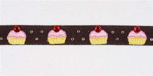 Susan Lanci Cupcake Collection Ultrasuede Dog Collars - Many Colors - Posh Puppy Boutique