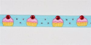 Susan Lanci Cupcake Collection Ultrasuede Dog Collars - Many Colors - Posh Puppy Boutique