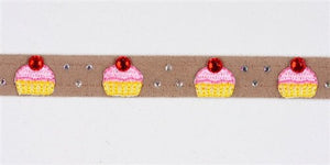 Susan Lanci Cupcake Collection Ultrasuede Dog Collars - Many Colors - Posh Puppy Boutique