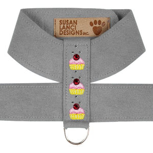 Susan Lanci Cupcake Collection Ultrasuede Tinkie Harnesses - Many Colors - Posh Puppy Boutique