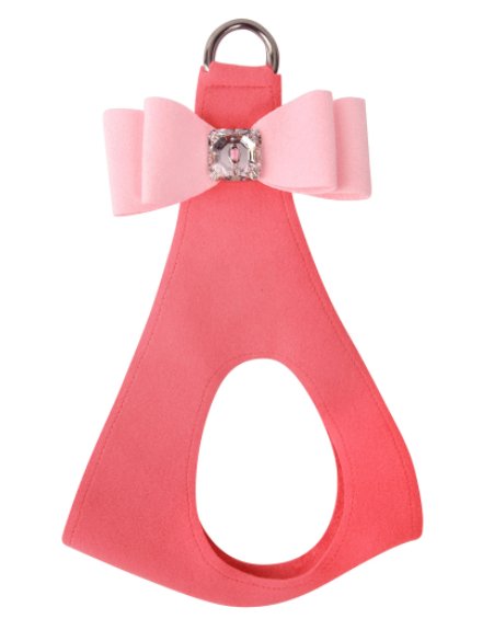 Susan Lanci Electric Pink Step in Harness with Puppy Pink Big Bow