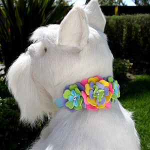 Susan Lanci Fantasy Flower Collection Collar - Kiwi - Posh Puppy Boutique