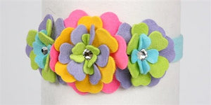 Susan Lanci Fantasy Flower Collection Collar - Tiffi Blue - Posh Puppy Boutique