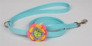 Susan Lanci Fantasy Flower Collection Collar - Tiffi Blue - Posh Puppy Boutique