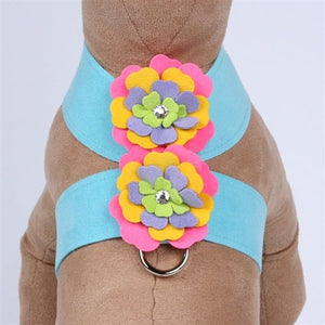 Susan Lanci Fantasy Flower Collection Tinkie Harness - Tiffi Blue - Posh Puppy Boutique