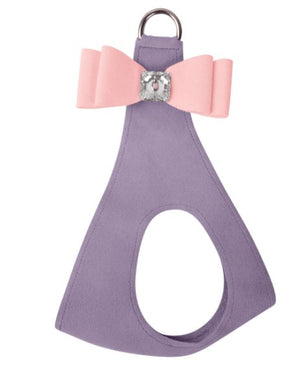 Susan Lanci French Lavender Step in Harness with Puppy Pink Big Bow - Posh Puppy Boutique