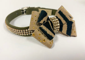 Susan Lanci "Into the Wild" Gold Crystal Collar - Posh Puppy Boutique