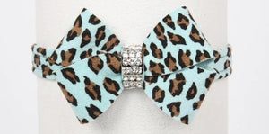 Susan Lanci Jungle Print Collection 1/2" Nouveau Bow Collar - Posh Puppy Boutique