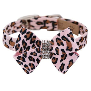 Susan Lanci Jungle Print Collection 1/2" Nouveau Bow Collar - Posh Puppy Boutique