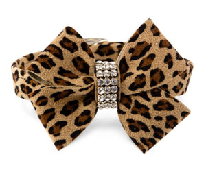 Susan Lanci Jungle Print Collection 1/2" Nouveau Bow Collar - Posh Puppy Boutique