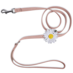 Susan Lanci Large Daisy with AB Crystal Ultrasuede Dog Leashes - Many Colors - Posh Puppy Boutique