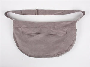 Susan Lanci Luxe Suede Cuddle Carrier in Platinum - Posh Puppy Boutique