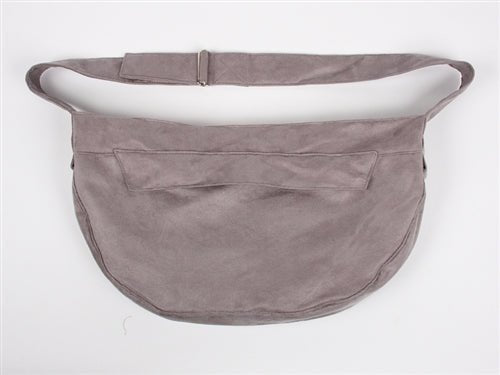 Susan Lanci Luxe Suede Cuddle Carrier in Platinum