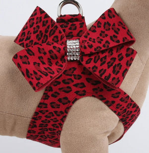 Susan Lanci Nouveau Bow Step in Harness - Jungle Print Collection - Posh Puppy Boutique