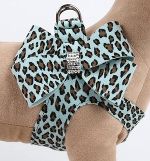 Susan Lanci Nouveau Bow Step in Harness - Jungle Print Collection - Posh Puppy Boutique