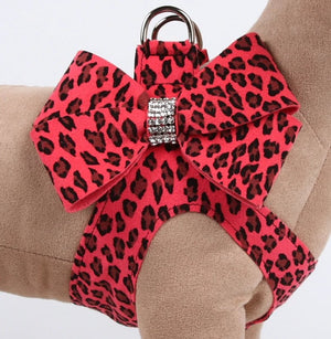 Susan Lanci Nouveau Bow Step in Harness - Jungle Print Collection - Posh Puppy Boutique