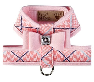 Susan Lanci Peaches N' Cream Glen Houndsooth Tinkie Harness Big Bow and Trim - Posh Puppy Boutique