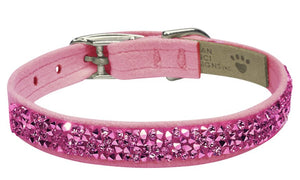 Susan Lanci Pink Crystal Rock Collection Collar - Posh Puppy Boutique