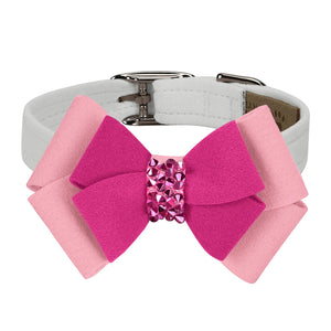 Susan Lanci Pink is Love Double Nouveau Bow with Pink Crystals - Posh Puppy Boutique