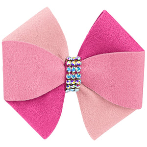 Susan Lanci Pink Velvet Hair Bow - Posh Puppy Boutique