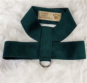 Susan Lanci Plain Tinkie Harnesses - in Emerald - Posh Puppy Boutique