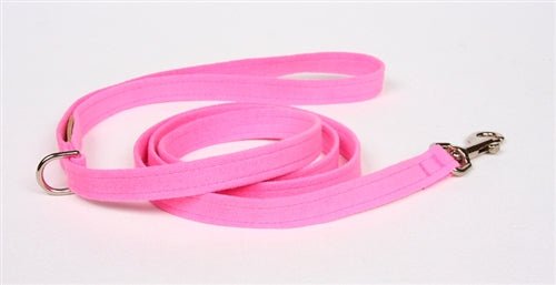 Susan Lanci Plain Ultrasuede Dog Leash in Many Colors