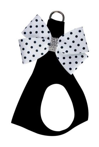 Susan Lanci Polka Dot Nouveau Bow Step In Black Harness