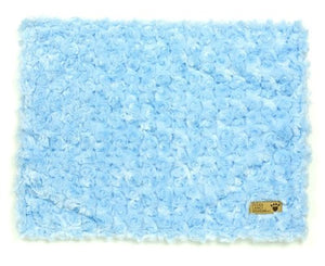 Susan Lanci Puppy Blue Curley Sue Blanket - Posh Puppy Boutique