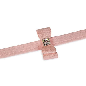 Susan Lanci Puppy Pink Glitzerati Big Bow Collar - Posh Puppy Boutique