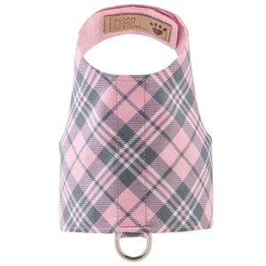 Susan Lanci Scotty Bailey Harness Puppy Pink Plaid - Posh Puppy Boutique