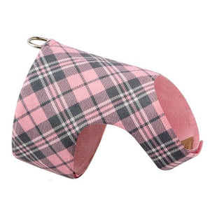 Susan Lanci Scotty Bailey Harness Puppy Pink Plaid - Posh Puppy Boutique