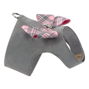 Susan Lanci Scotty Bailey Harness Puppy Pink Plaid Nouveau Bow - Posh Puppy Boutique