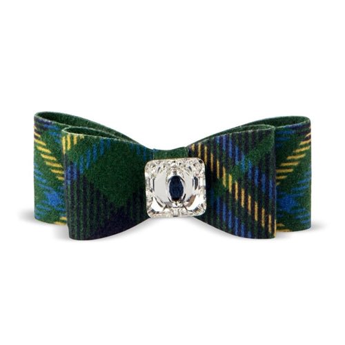 Susan Lanci Scotty Big Bow Hair Bow - Forrest Plaid