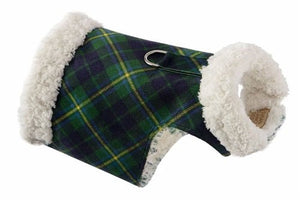 Susan Lanci Scotty Bowzer - Forest Plaid - Posh Puppy Boutique