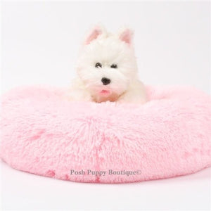 Susan Lanci Shag Bed - Puppy Pink - Posh Puppy Boutique