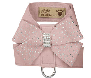 Susan Lanci Silver Stardust Nouveau Bow Tinkie Harnesses in Many Colors - Posh Puppy Boutique