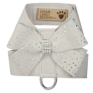 Susan Lanci Silver Stardust Nouveau Bow Tinkie Harnesses in Many Colors - Posh Puppy Boutique