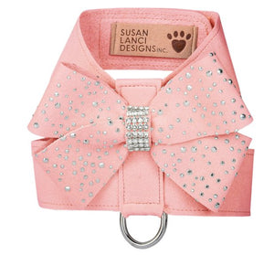 Susan Lanci Silver Stardust Nouveau Bow Tinkie Harnesses in Many Colors - Posh Puppy Boutique